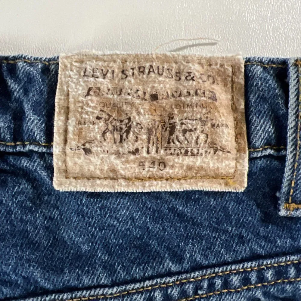 Vintage 90s Levis 540 Jeans Mens 40x30 Relaxed Fit Dark Wash